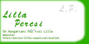 lilla percsi business card